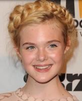 Braided prom hairstyle with blonde hair