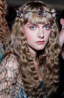 Wavy long fairytale hair with floral headband